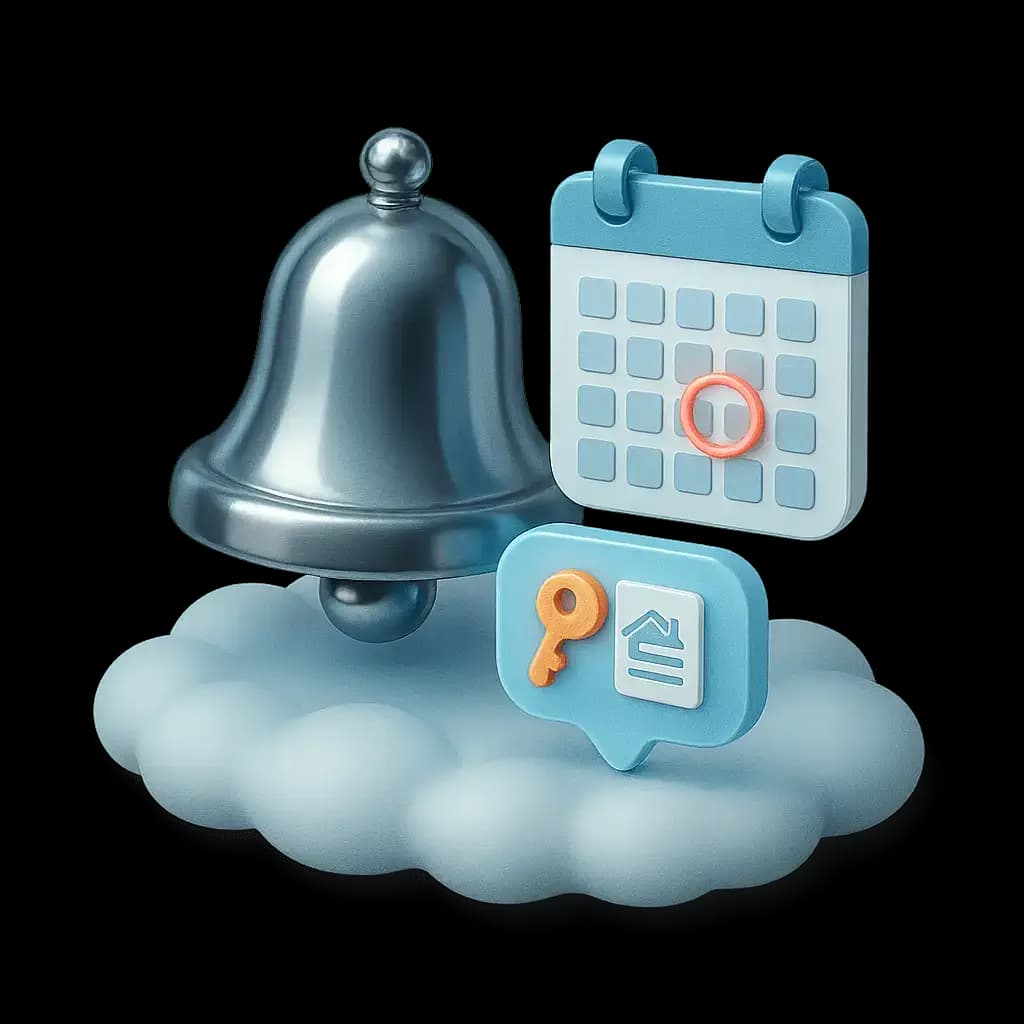 سیستم یادآور هوشمند برای سررسید قراردادهای اجاره و قرارهای ملاقات